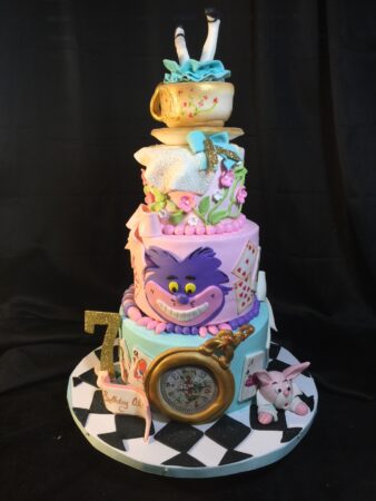 custom Alice in Wonderland Cake